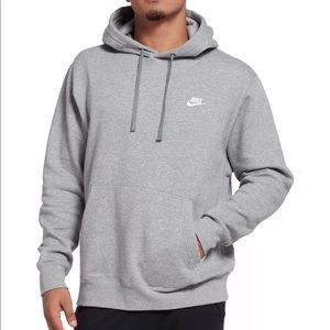 Nike Men’s Sportswear Club Fleece Hoodie, Gray, XL